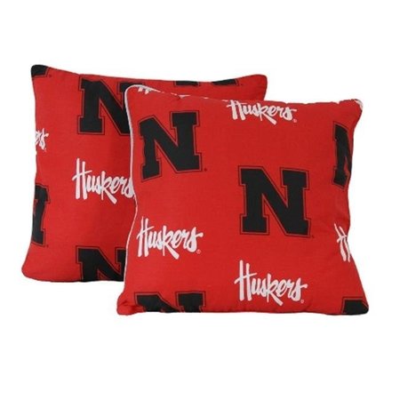 COLLEGE COVERS College Covers NEBDP16PR Nebraska 16 x 16 Decorative Pillow Set NEBDPPR